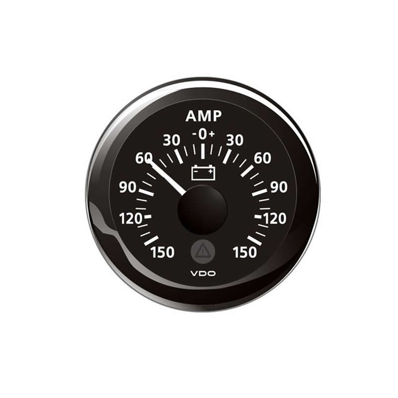 VDO Marine ViewLine Ammeter 150A Black 52mm